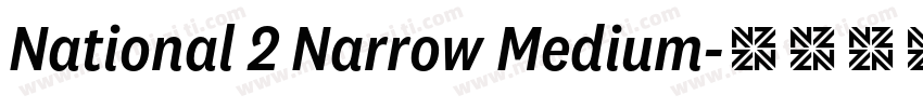 National 2 Narrow Medium字体转换